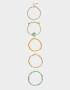 Pulseras Elásticas Sets Cerámica Pulseras Elásticas Set Con Mostacillas - Dorado