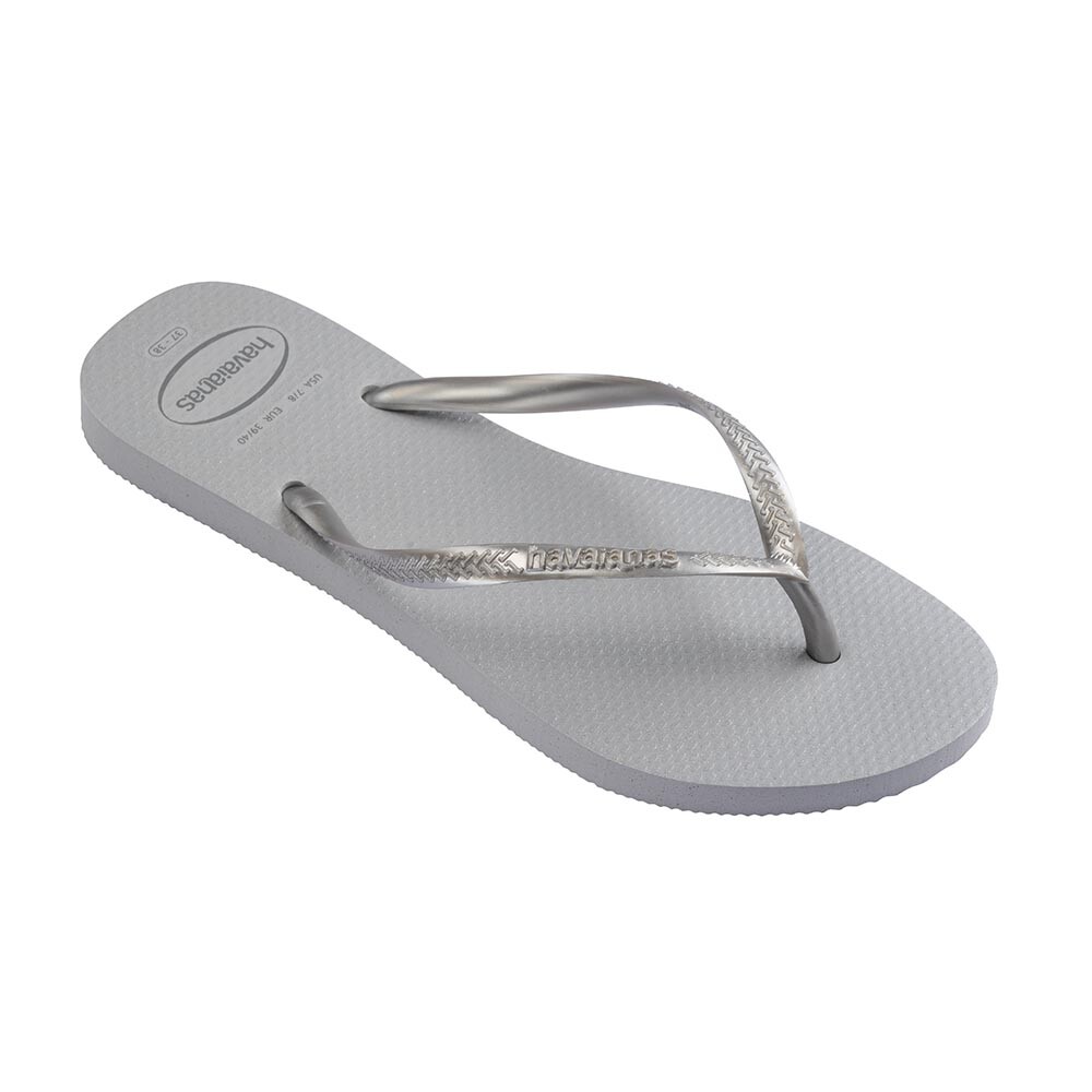Sandalias Havaianas Slim Gloss Mujer Gris/Gris Hielo