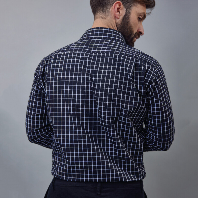 Camisa Luxury negra cuadros