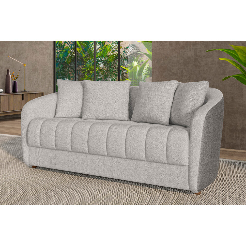 SILLÓN ABBA 3 CUERPOS COLOR GRIS Sillón Abba 3 Cuerpos Color Gris