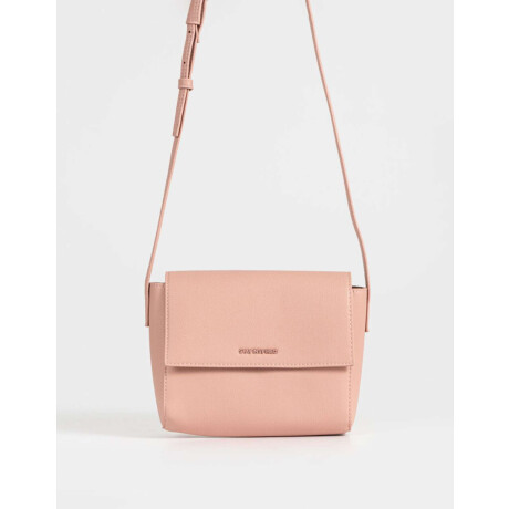 Bandolera Cuerina Solapa Rosa Viejo