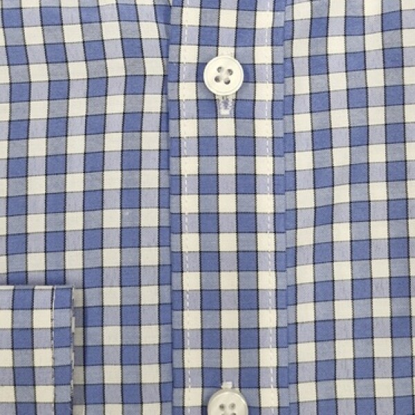 Camisa a Cuadros Blanco y Celeste