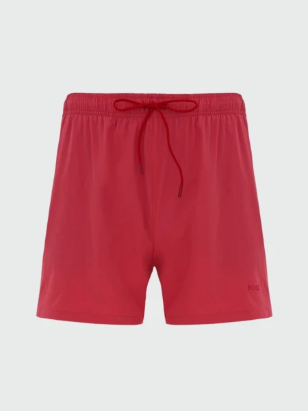 BOSS Black - Short de Baño Secado Rápido Logo Rosado