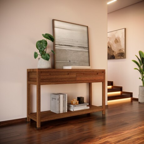 Consola 2 Cajones Nature Rústico Oscuro U