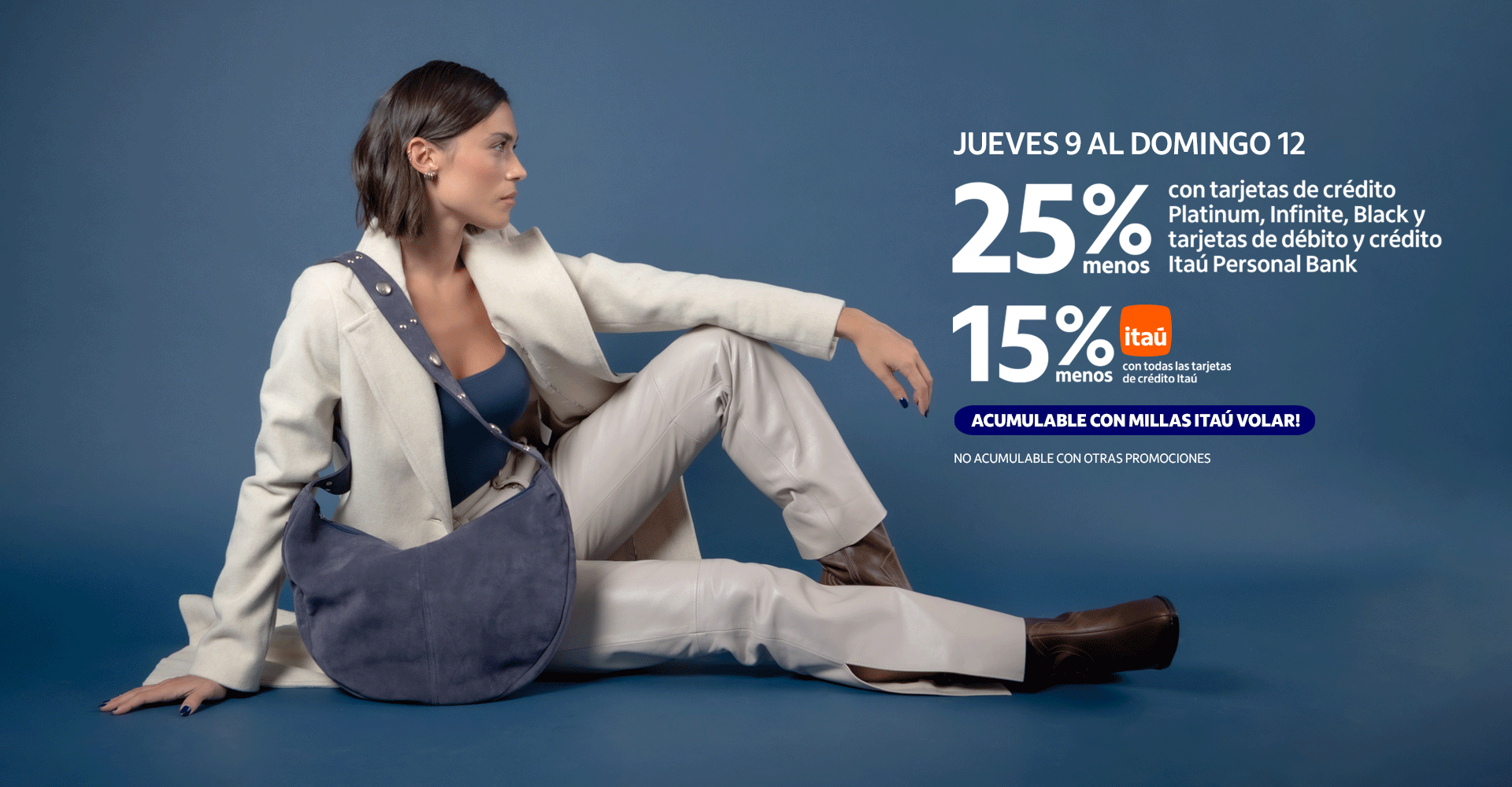 25% menos itau credito y debito personal bank