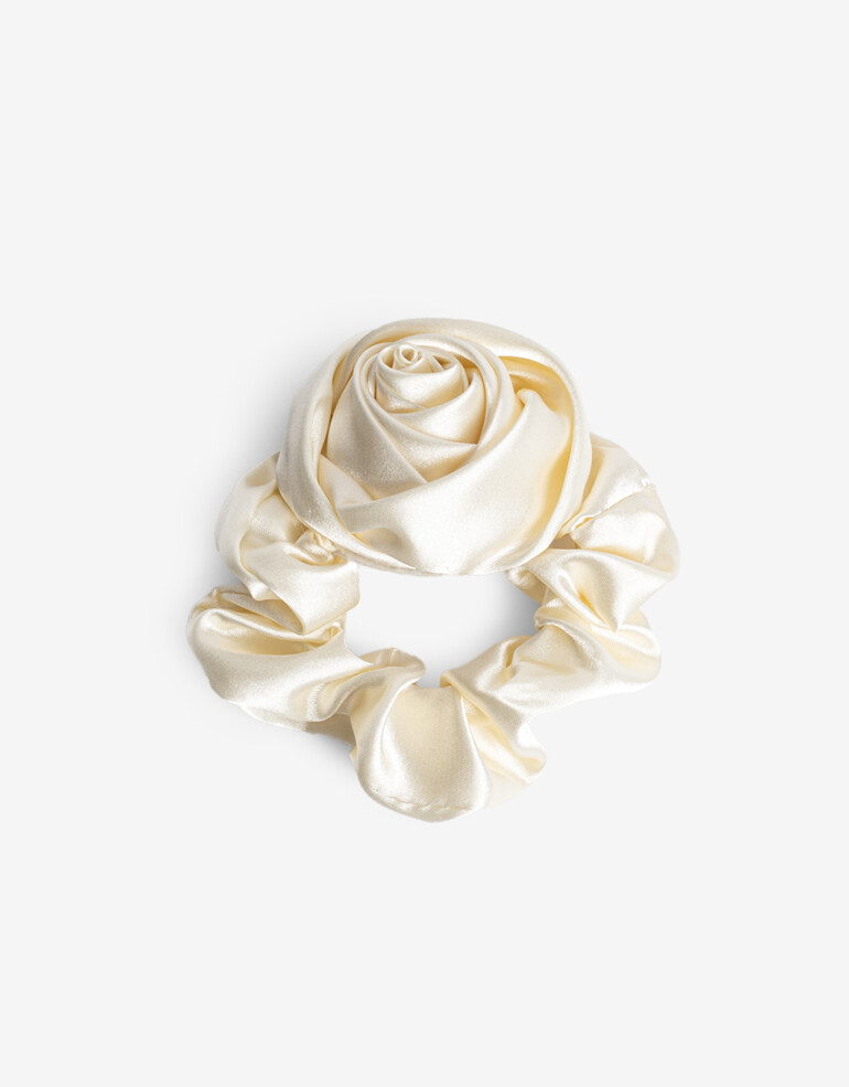Gomitas Elásticas Flores Gomita Elástica Flor Capullo - Blanco Crudo