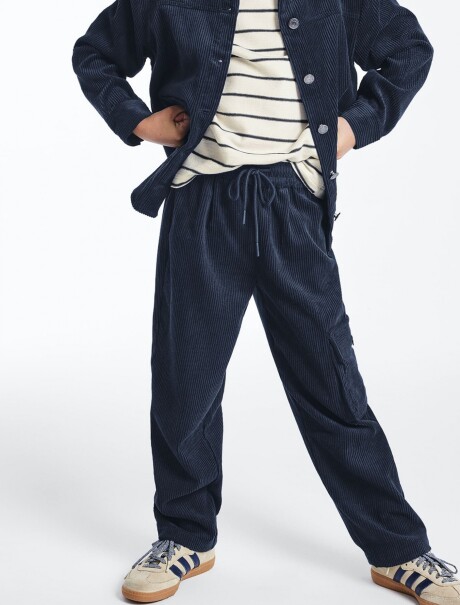 PANTALONES DE PANA AZUL