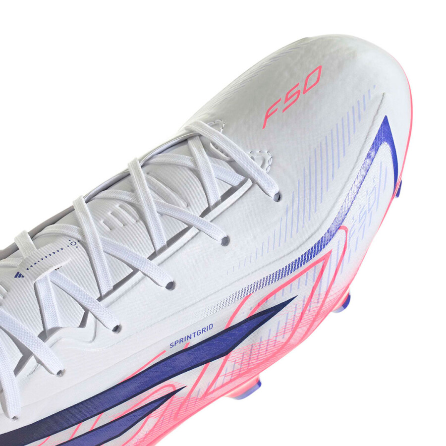 Championes Unisex Adidas F50 Hyperfast League Fg Blanco - Rosado