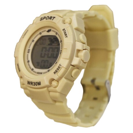 Reloj Deportivo de Pulsera Waterproof Pantalla Luz Unisex Beige