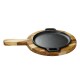 Plancha de hierro redonda soporte madera 20cms Plancha de hierro redonda soporte madera 20cms