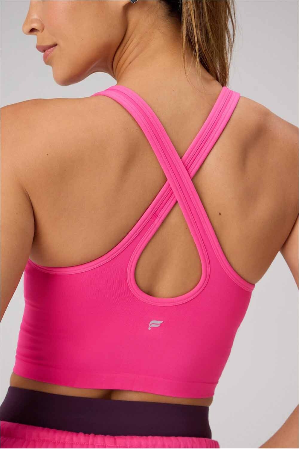 Top Seamless Built-In Bra Mujer Pink Crush