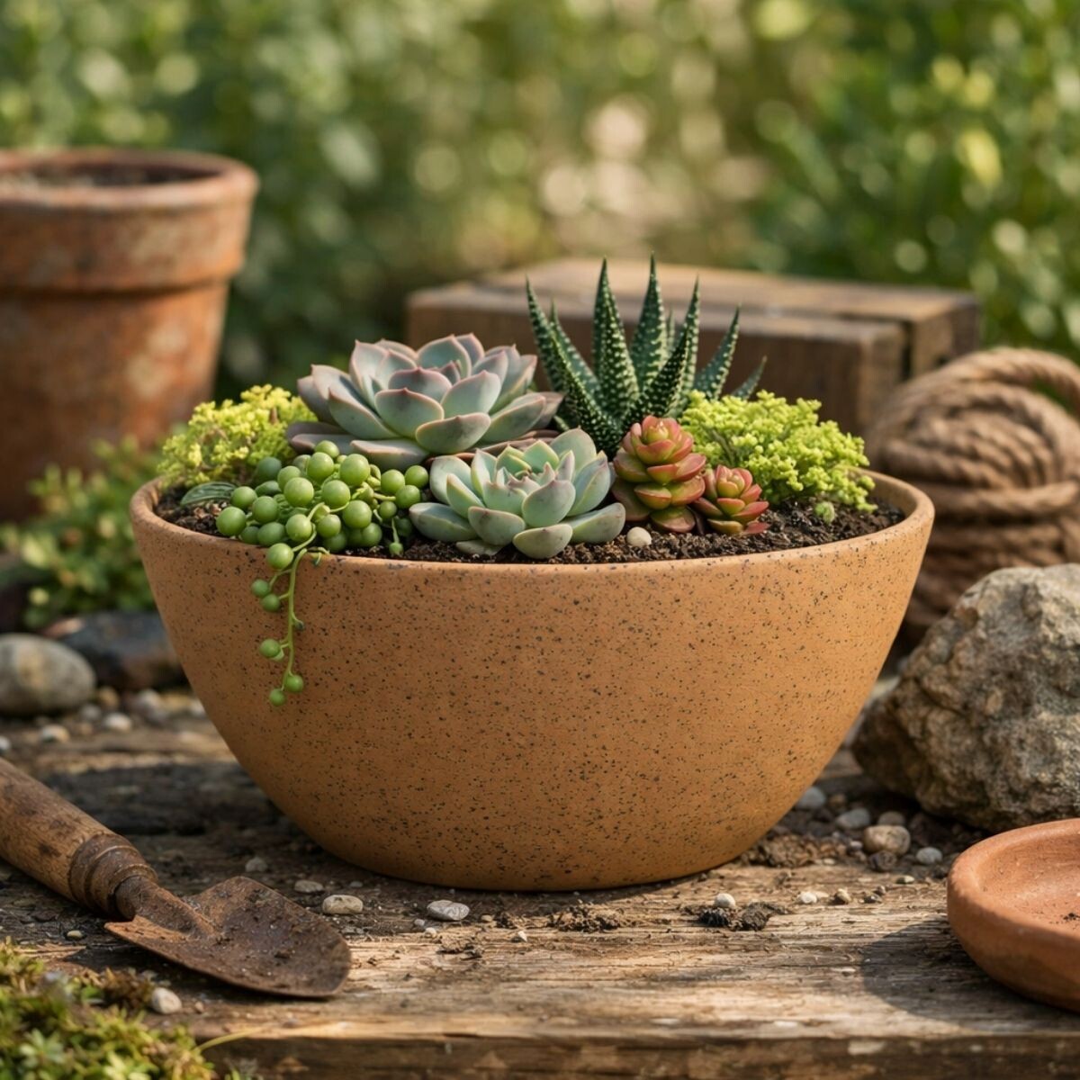 MACETA JAPON Marrón Large 