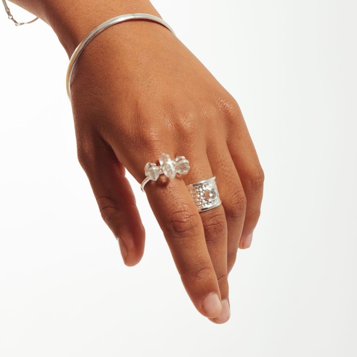 Anillo Dallas Nº3 Cuarzo Cristal - Plata 925 