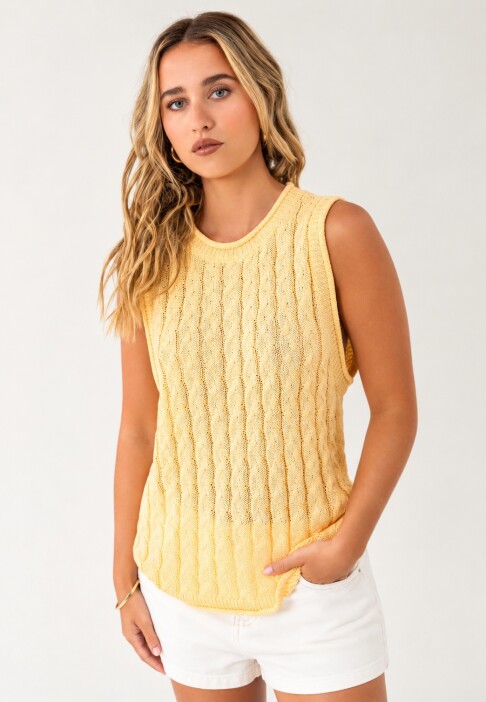 Chaleco Hilo Amarillo
