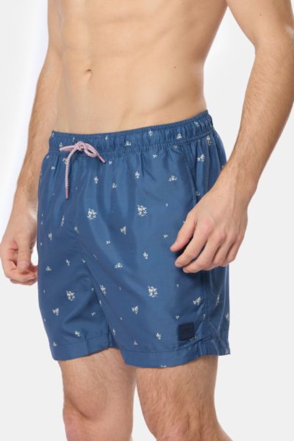 SHORT DE BAÑO ESTAMPADO Azul