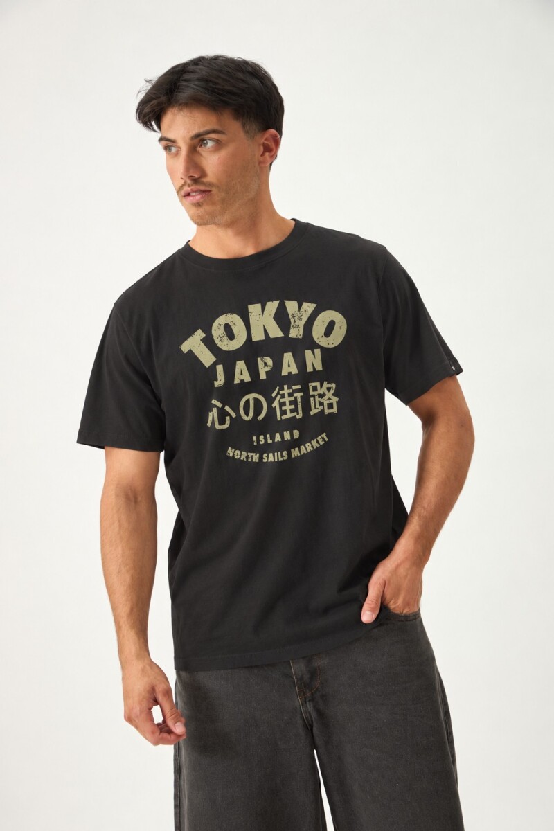 REMERA TOKIO - NEGRO 