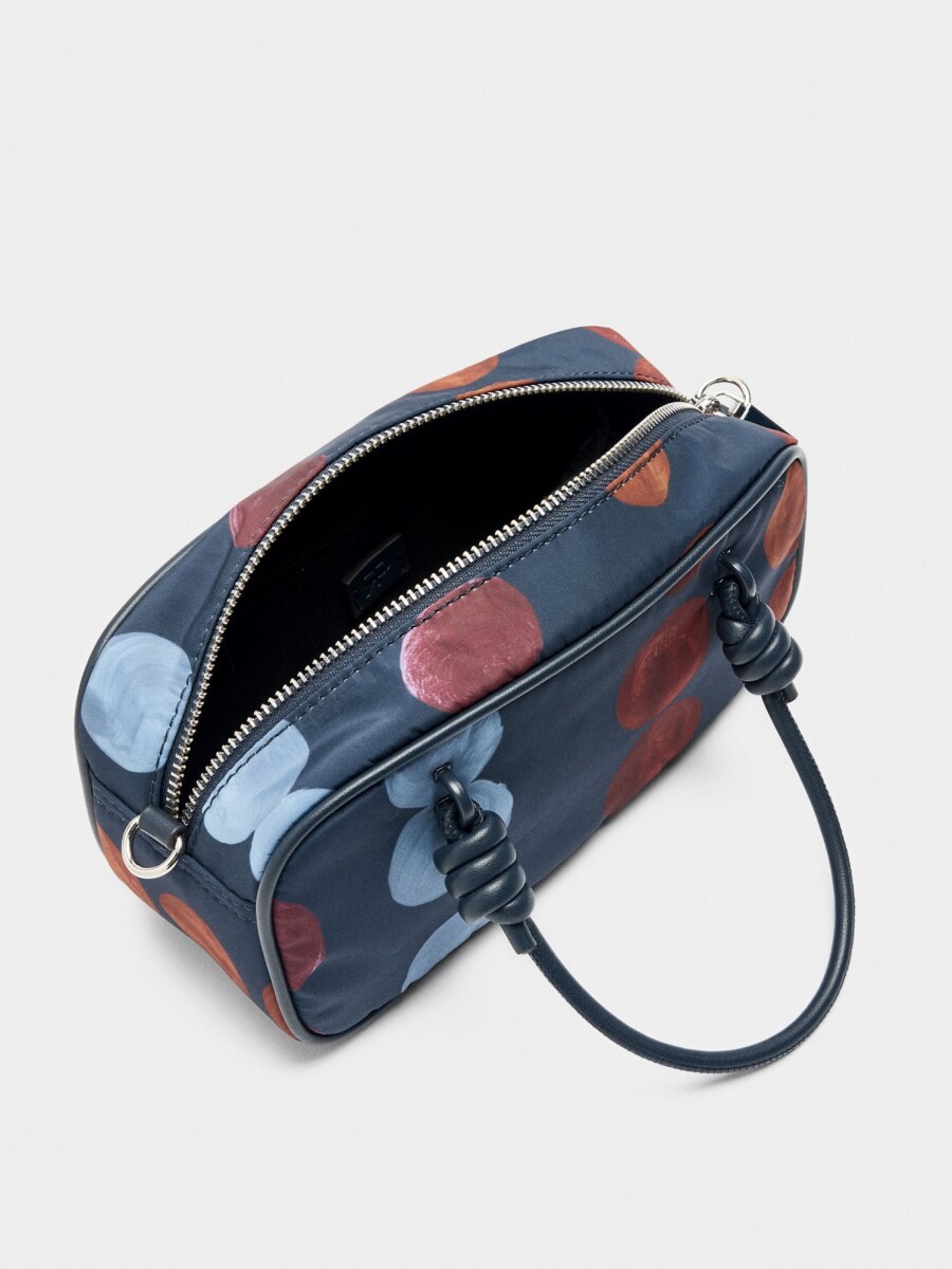 Bolso Bowling De Nylon azul-marino