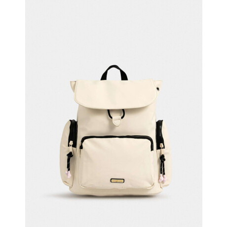 Mochila Efecto Engomada Marron Beige