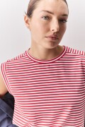 REMERA ALBIZI Blanco/Rojo