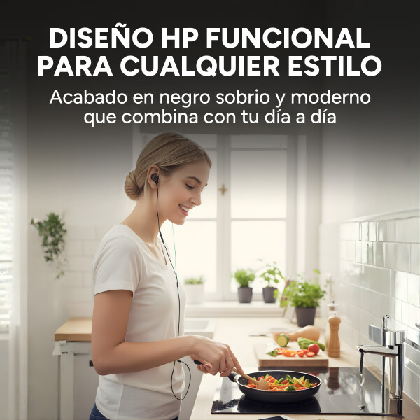 Auriculares Cableado Micrófono Manos Libres HP Tipo C Bass Color Negro