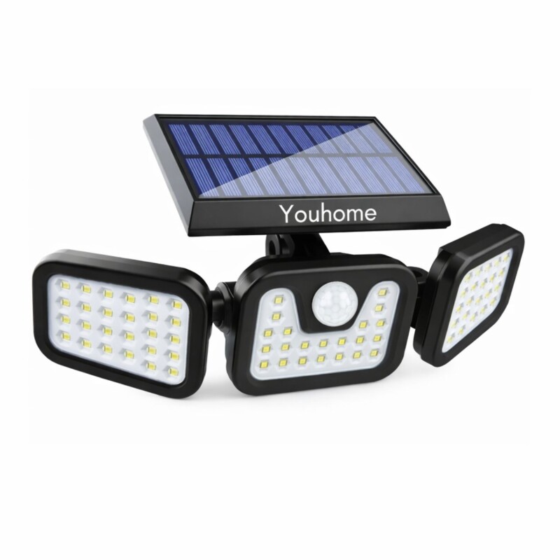 Foco Solar Led Exterior Sensor Movimiento 3 Modos Youhome Foco Solar Led Exterior Sensor Movimiento 3 Modos Youhome