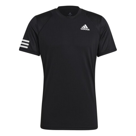 Remera Adidas Club Tennis 3 Rayas Negro