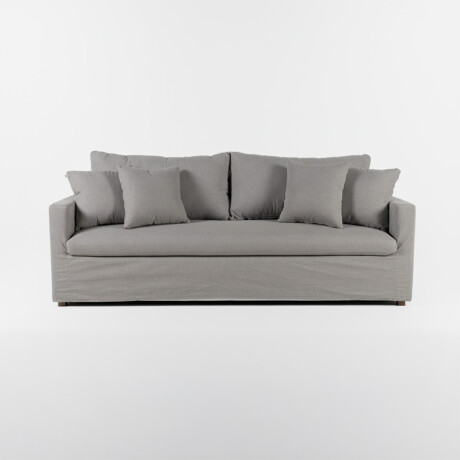 Sofá Summer con Funda - Tela Rústica - 3 cuerpos TO001-1634 (Gris)