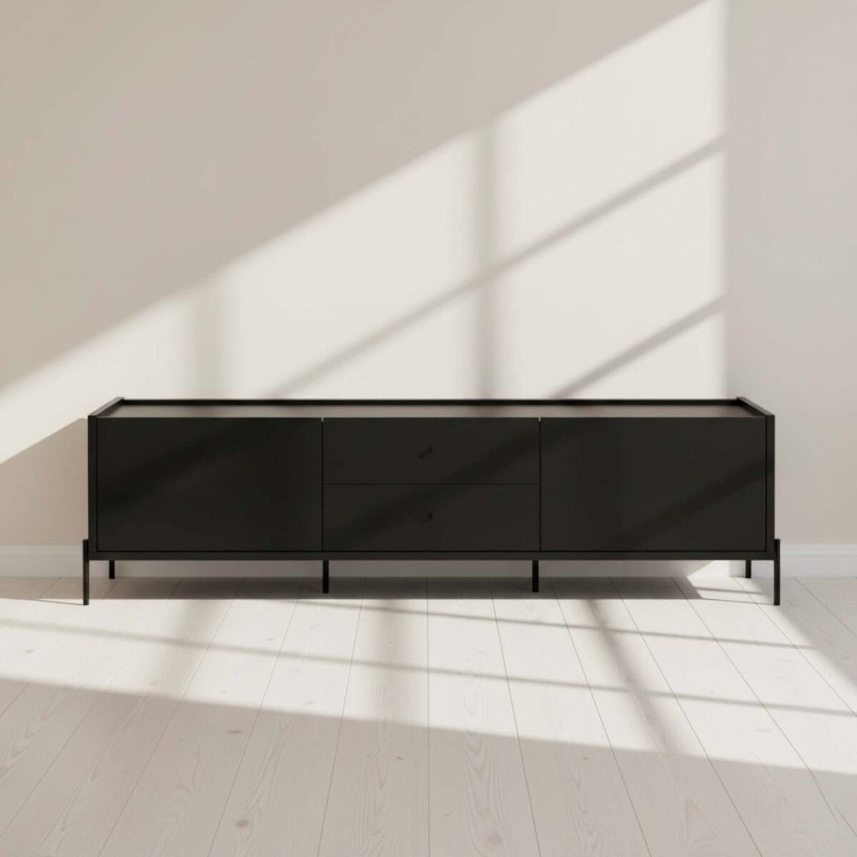 MUEBLE PARA TV - MDF NEGRO JASPER 