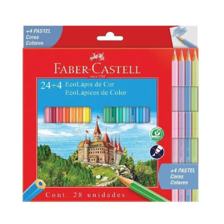 Lapices Faber Castell x 24 + 4 Pastel Lapices Faber Castell x 24 + 4 Pastel