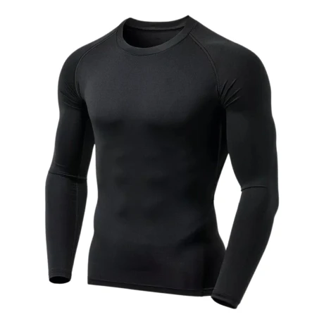 Camiseta Remera Termica Deportiva Manga Larga Entrenamiento Negro