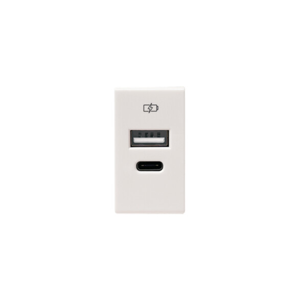 Módulo cargador USB A+C 3A 1 blanco C57930