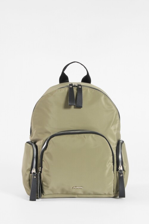 Mochila multi cierres verde