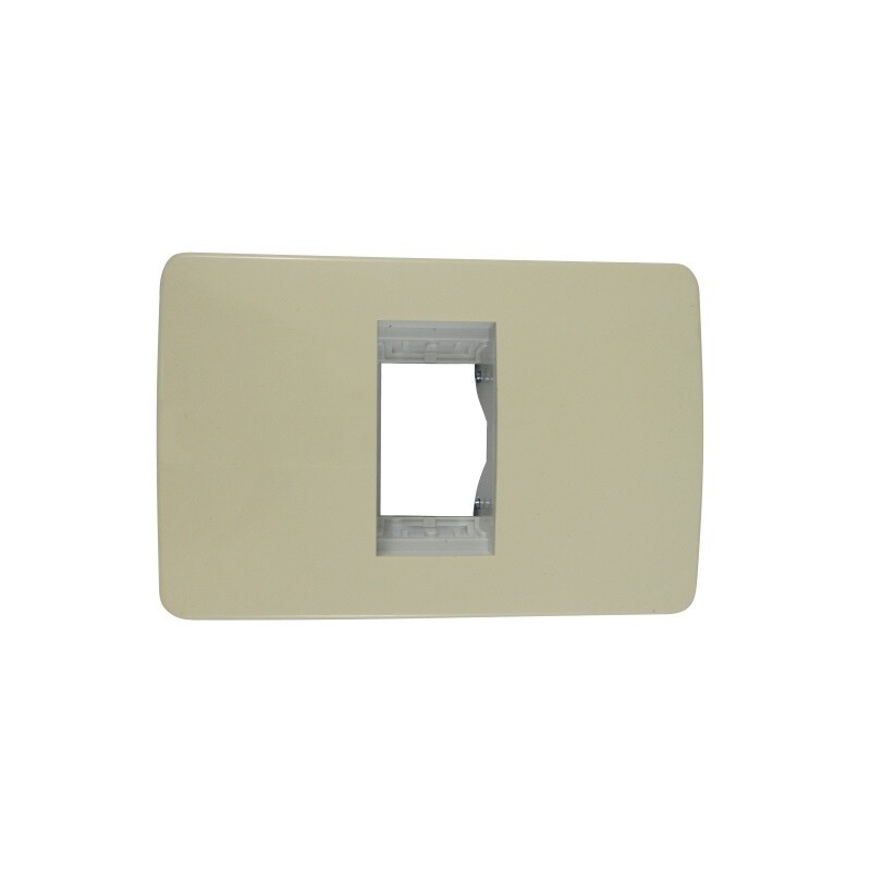 PLACA CON BASTIDOR 1 MODULO MARFIL SLIM PLACA CON BASTIDOR 1 MODULO MARFIL SLIM