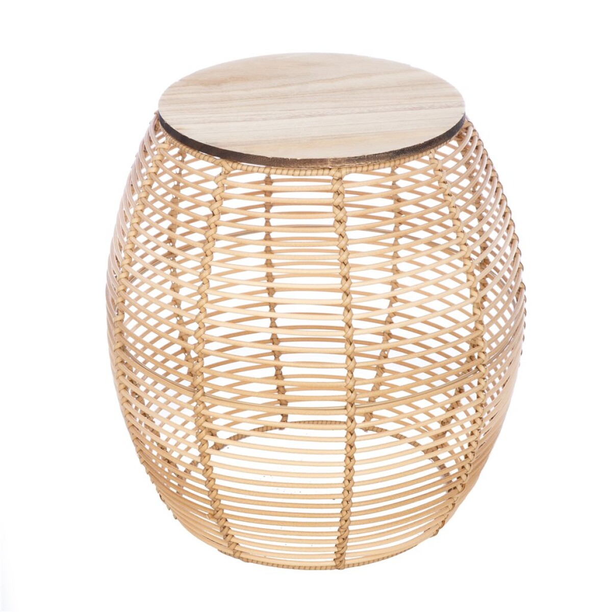 MESA AUXILIAR D56x55CM POLIRRATAN NATURAL 