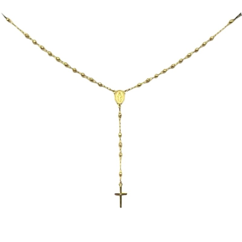 Rosario Virgen Milagrosa-Oro bajo-Sin piedra-RO8007 sinpiedra