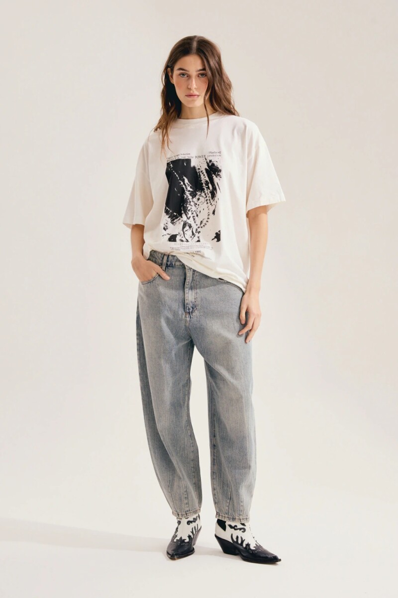 REMERA PEARLS Blanco