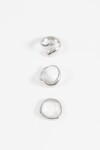 Set de anillos wavy plateado