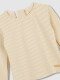 Camiseta Seersuker Manga Larga Amarillo Claro
