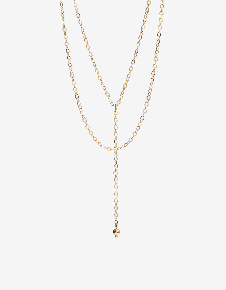 Collar Corto Bañado En Oro 