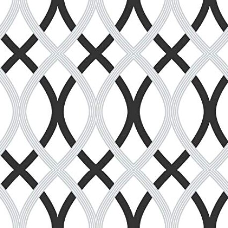 WALLPAPER AUTOADHESIVO BLACK AND SILVER LATTICE N/A