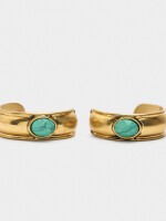Aros Con Piedra dorado