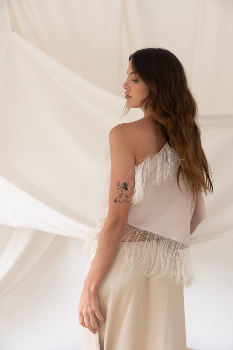 Top Fringes Blanco