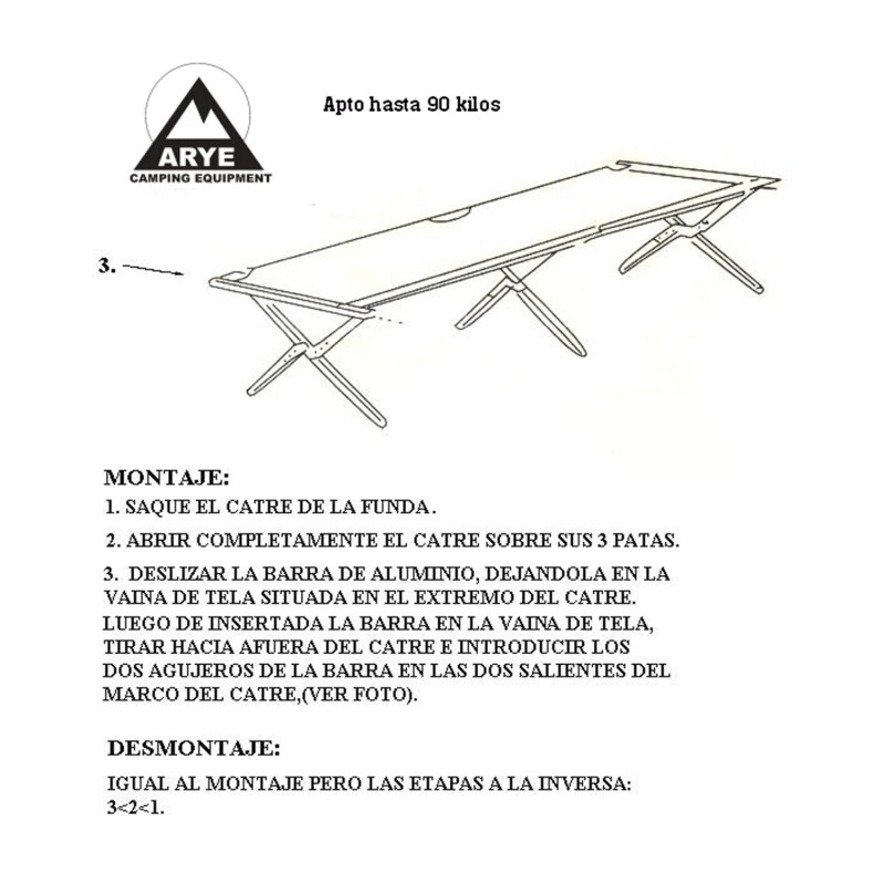 Catre de camping en aluminio Arye Verde