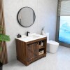 Mueble de baño de pie puerta granero 85cm Mueble De Baño De Pie Puerta Granero 85cm