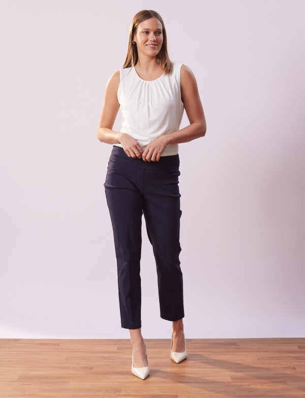 Pantalon Pull On Ankle AZUL