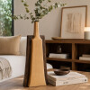 Jarrón Decorativo de Cerámica Bicolor Beige y Marrón - Grande Jarrón Decorativo de Cerámica Bicolor Beige y Marrón - Grande