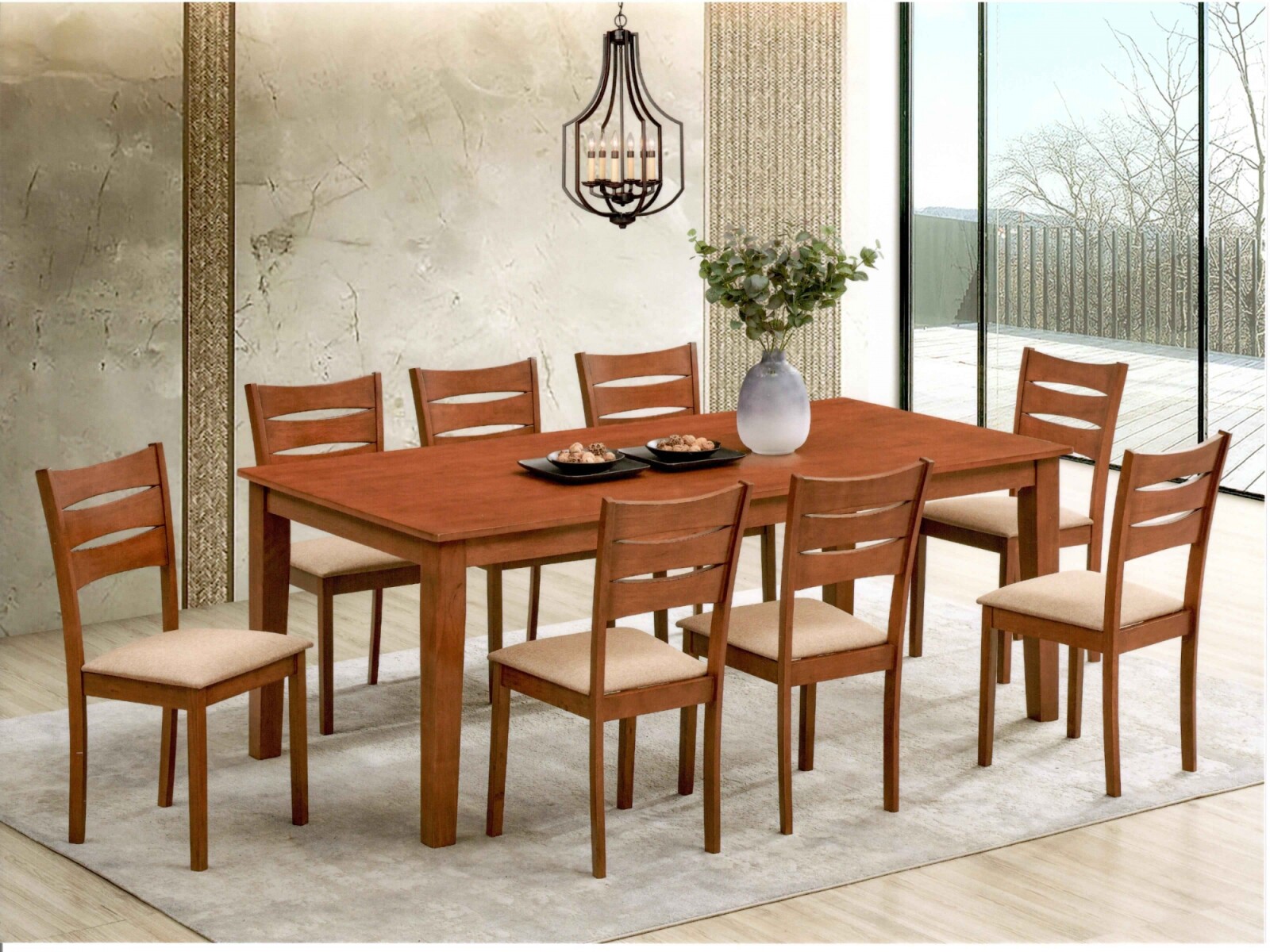 JUEGO DE COMEDOR 8 SILLAS HV BLUEBELL 