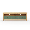 Rack TV 3 Cajones Madera Natural - Mari Verde