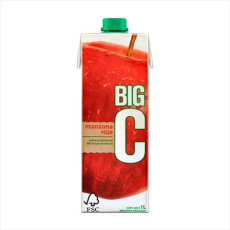 Jugo BIG C 1litro Común Y Light Big C Manzana1 Litro