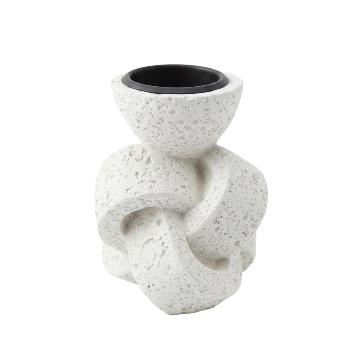 PORTA VELA CERAMICA BLANCA 8.5X9.5CM 